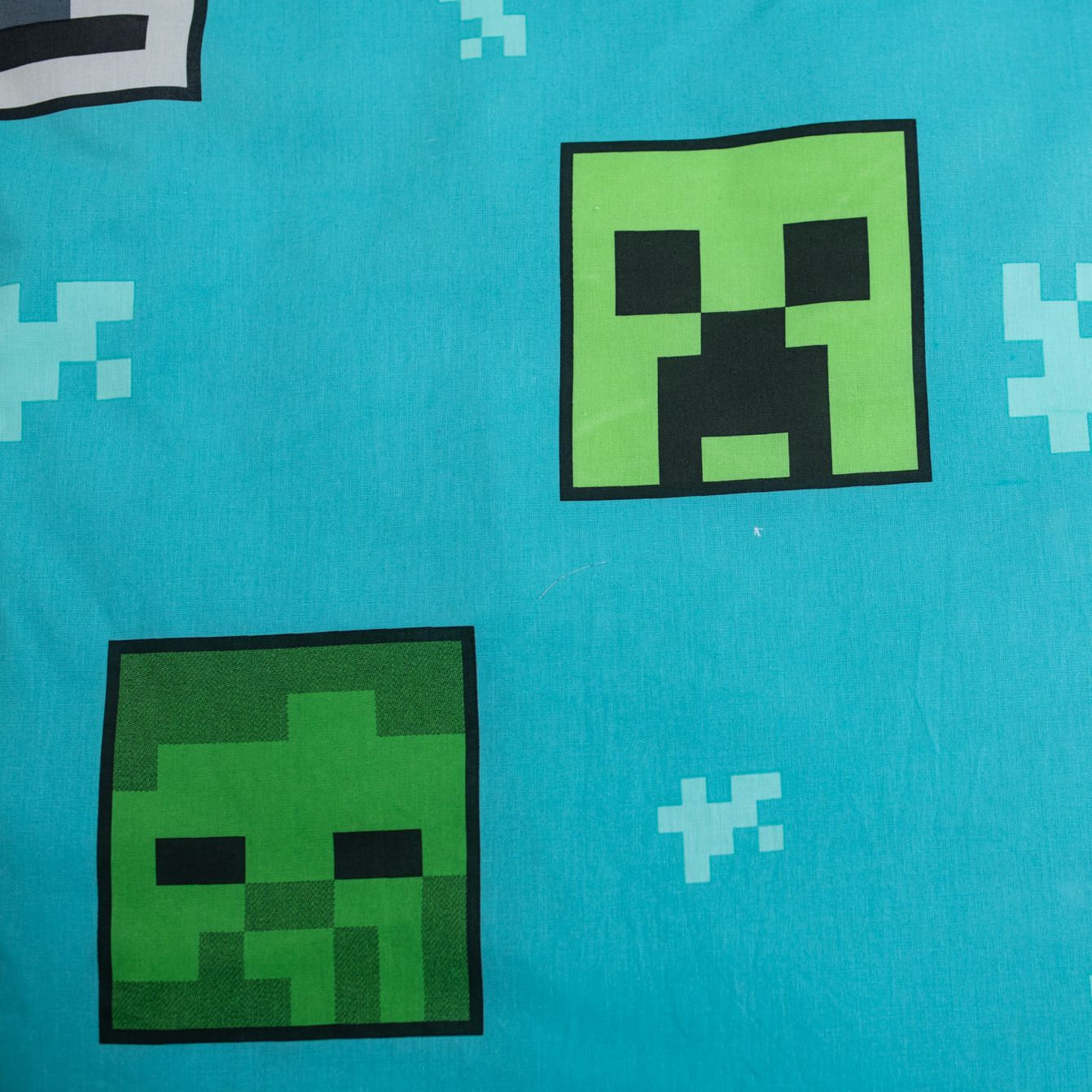 Minecraft Dekbedovertrek 140x200cm 2in1 Duurzaam Mobs Here