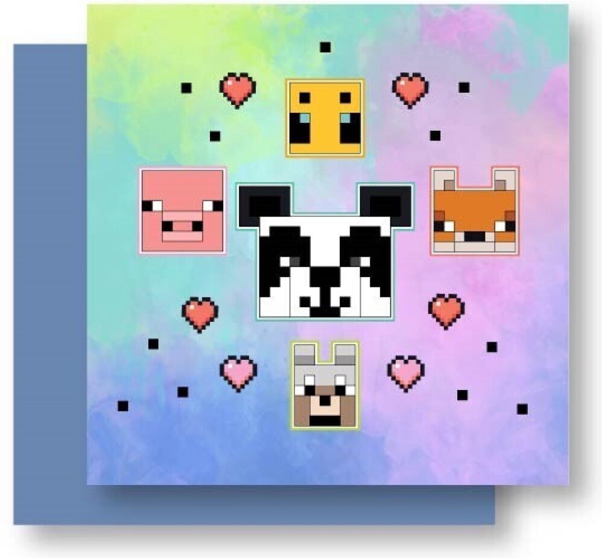 Minecraft SierKussen 40x40 met pocket Velboa Zacht Gevuld