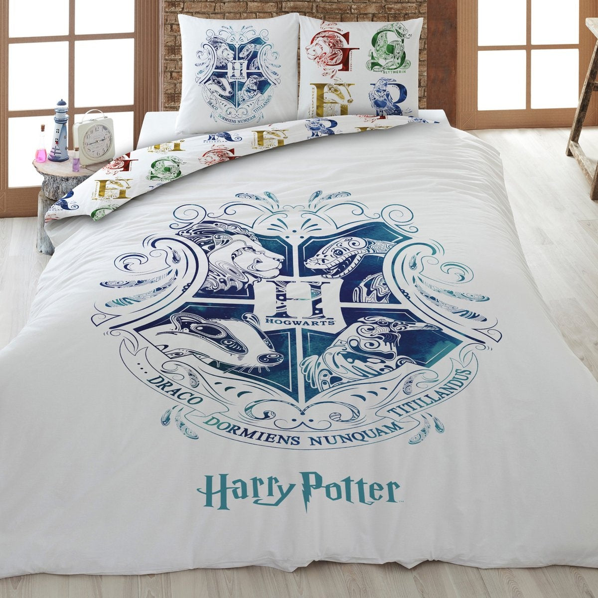 Harry Potter Dekbedovertrek Eenpersoons 140x200 Duurzaam Katoen