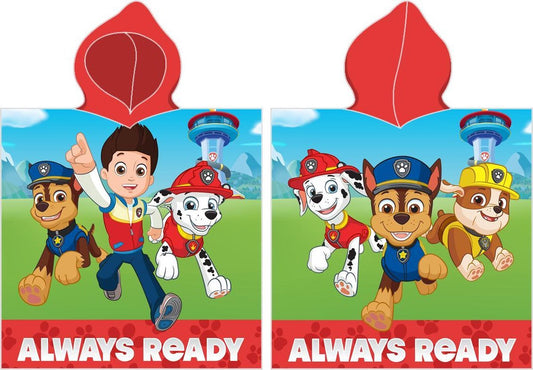 Paw Patrol Poncho 50x115 Katoen Duurzaam 2in1