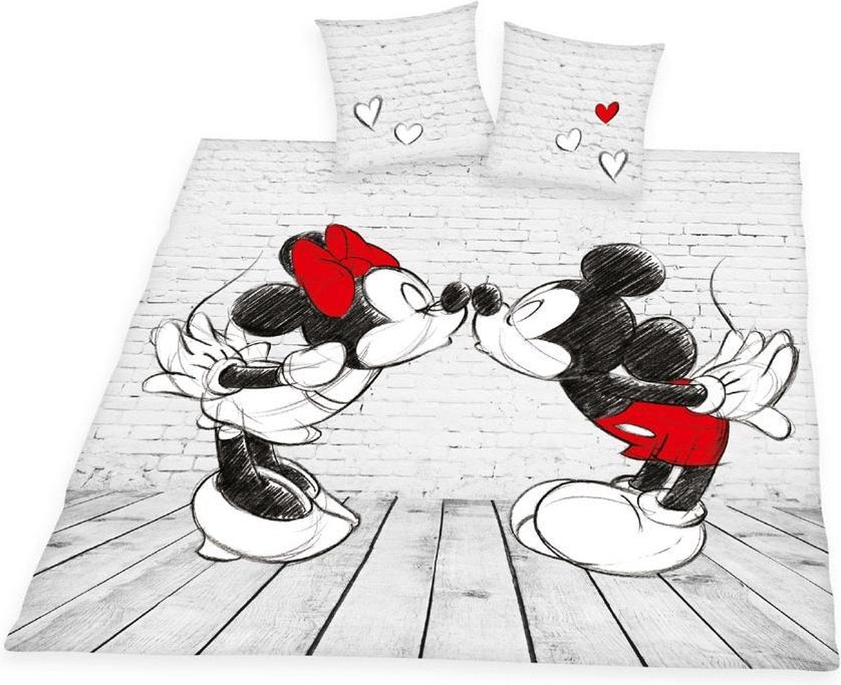 Mickey Minnie Mouse Dekbedovertrek 140x200 2in1 Duurzaam New York