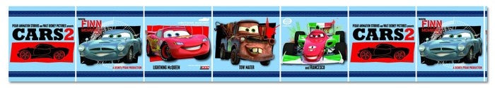 Cars Behangrand Zelfklevend Blauw