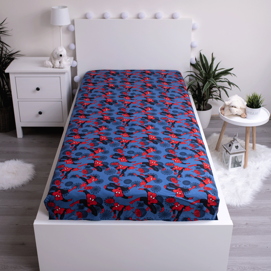 Spiderman Hoeslaken 90x200 Duurzaam Katoen
