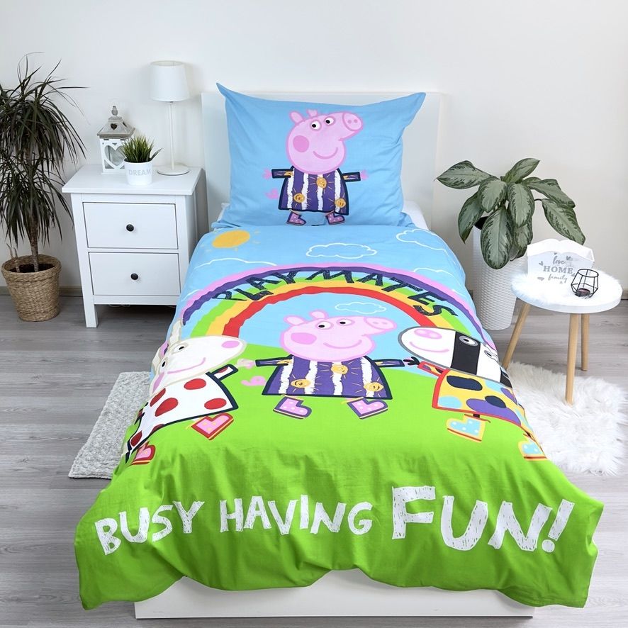 Peppa Pig Dekbedovertrek 140x200 Duurzaam Glowing