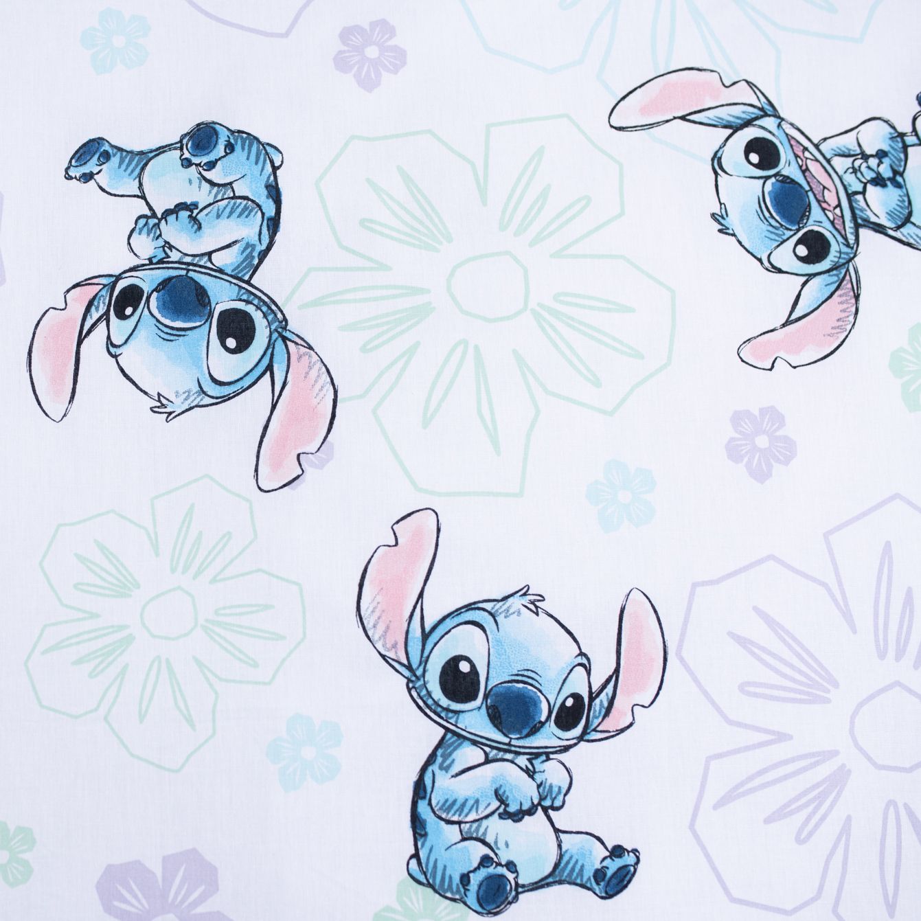 Disney Lilo Stitch Eenpersoons Dekbedovertrek 140x200 cm Katoen 2in1 Duurzaam