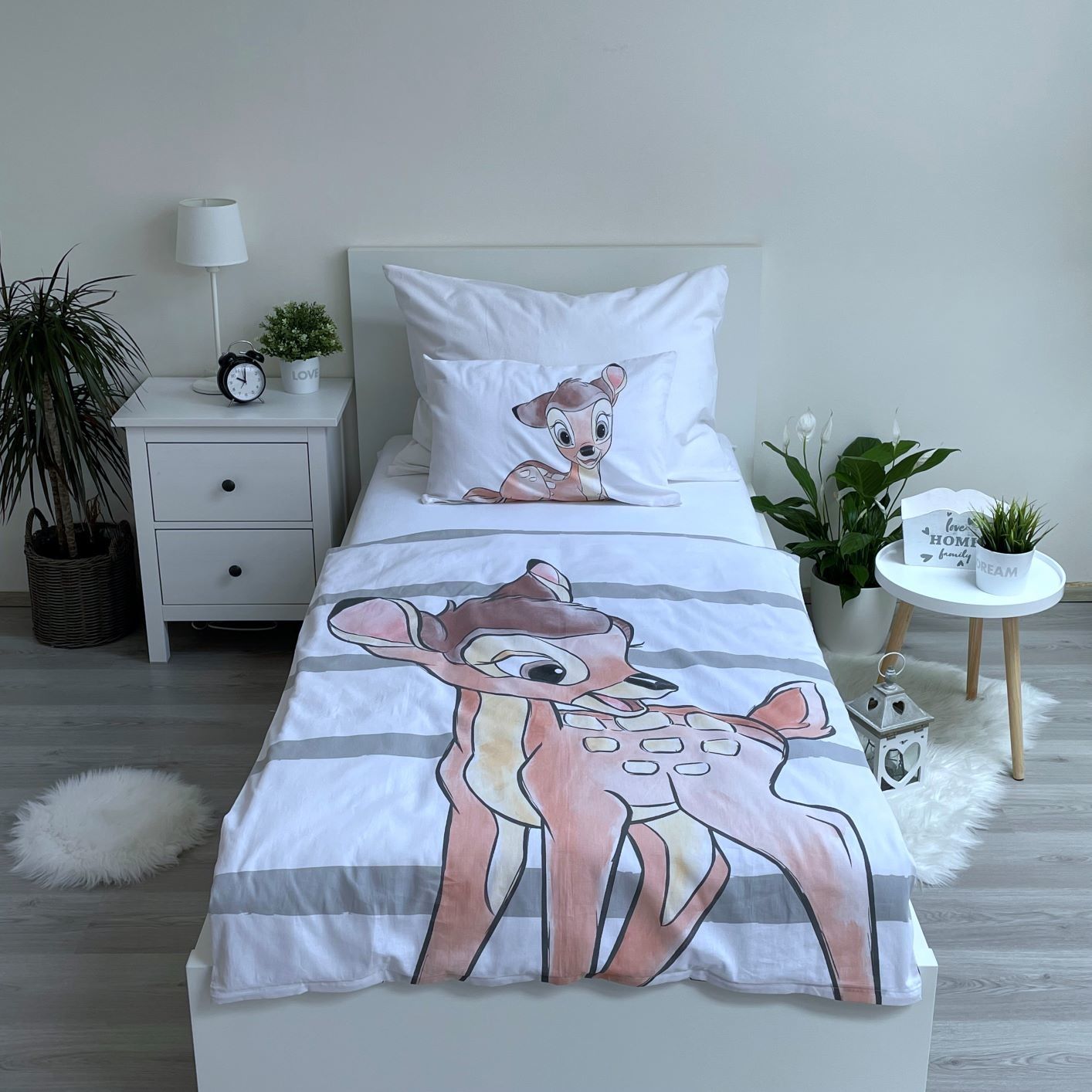 Disney Bambi Strepen Dekbedovertrek 100x135 Duurzaam 2in1 Katoen