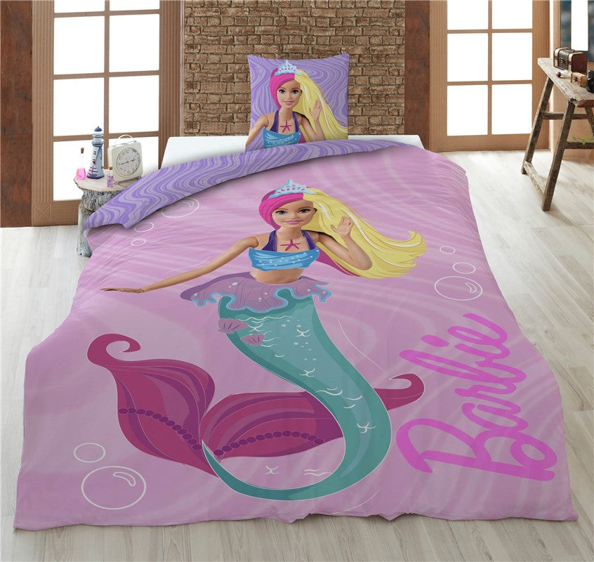 Barbie Dekbedovertrek 140x200 Katoen 2in1 Duurzaam