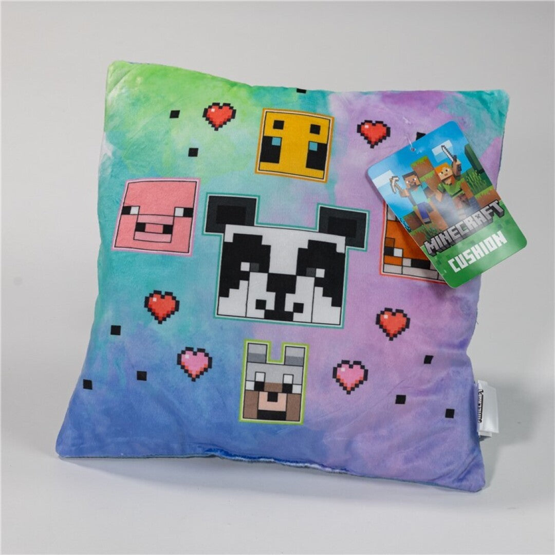 Minecraft SierKussen 40x40 met pocket Velboa Zacht Gevuld
