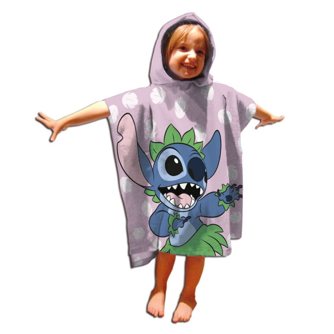 Disney Lilo en Stitch poncho 50x115 Sneldrogend Polyester Kinderponcho
