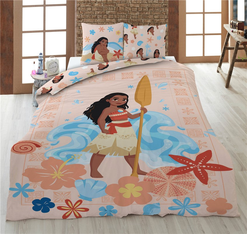 Disney Vaiana Dekbedovertrek 140x200 Polykatoen Duurzaam 2in1 Maui