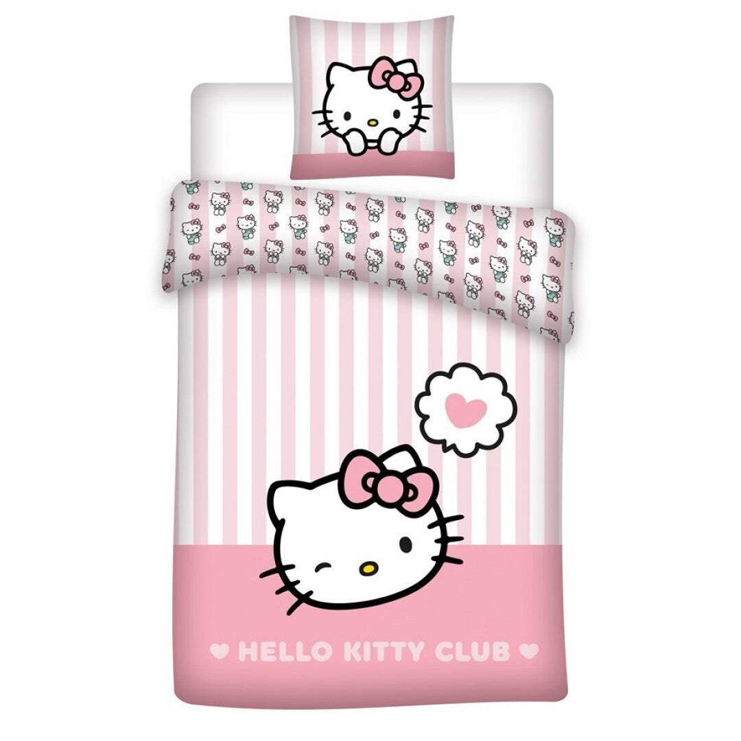 Hello Kitty Dekbedovertrek 135x200cm Katoen GroteKussensloop 80x80cm
