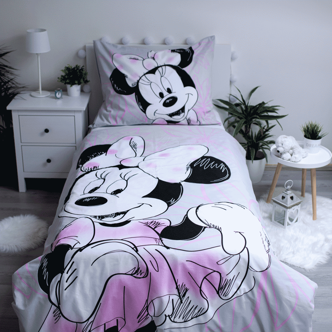 Minnie Mouse Dekbedovertrek 140x200 2in1 Duurzaam Katoen Beautifull