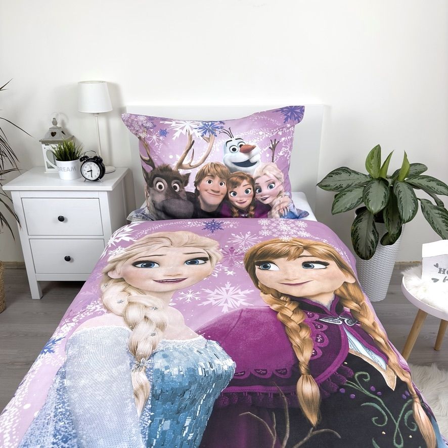 Disney Frozen Dekbedovertrek 140x200 Duurzaam Paars
