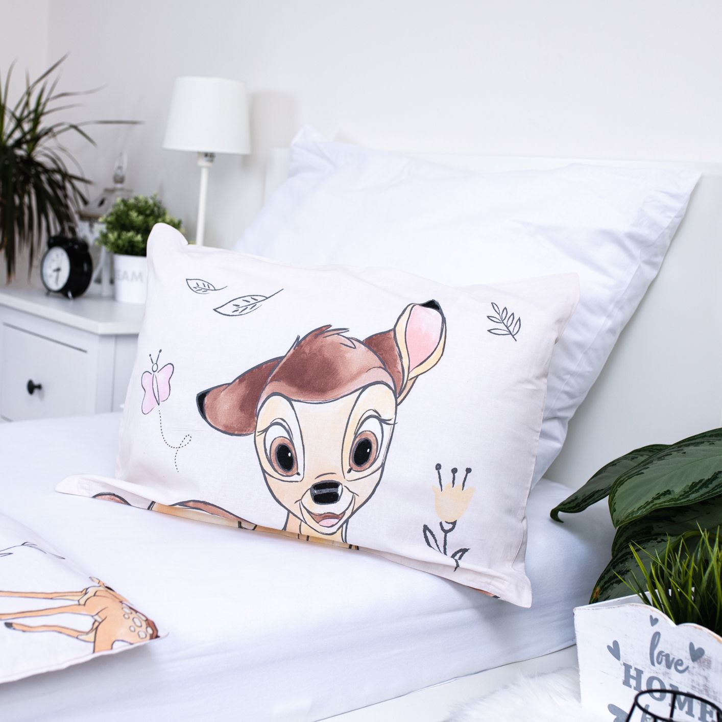 Disney Bambi Beige Dekbedovertrek 100x135 Duurzaam 2in1 Katoen