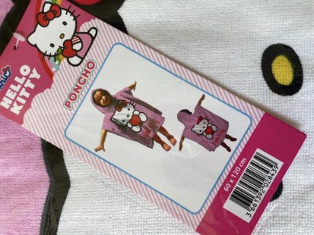 Hello Kitty Poncho 60x120 Duurzaam Katoen
