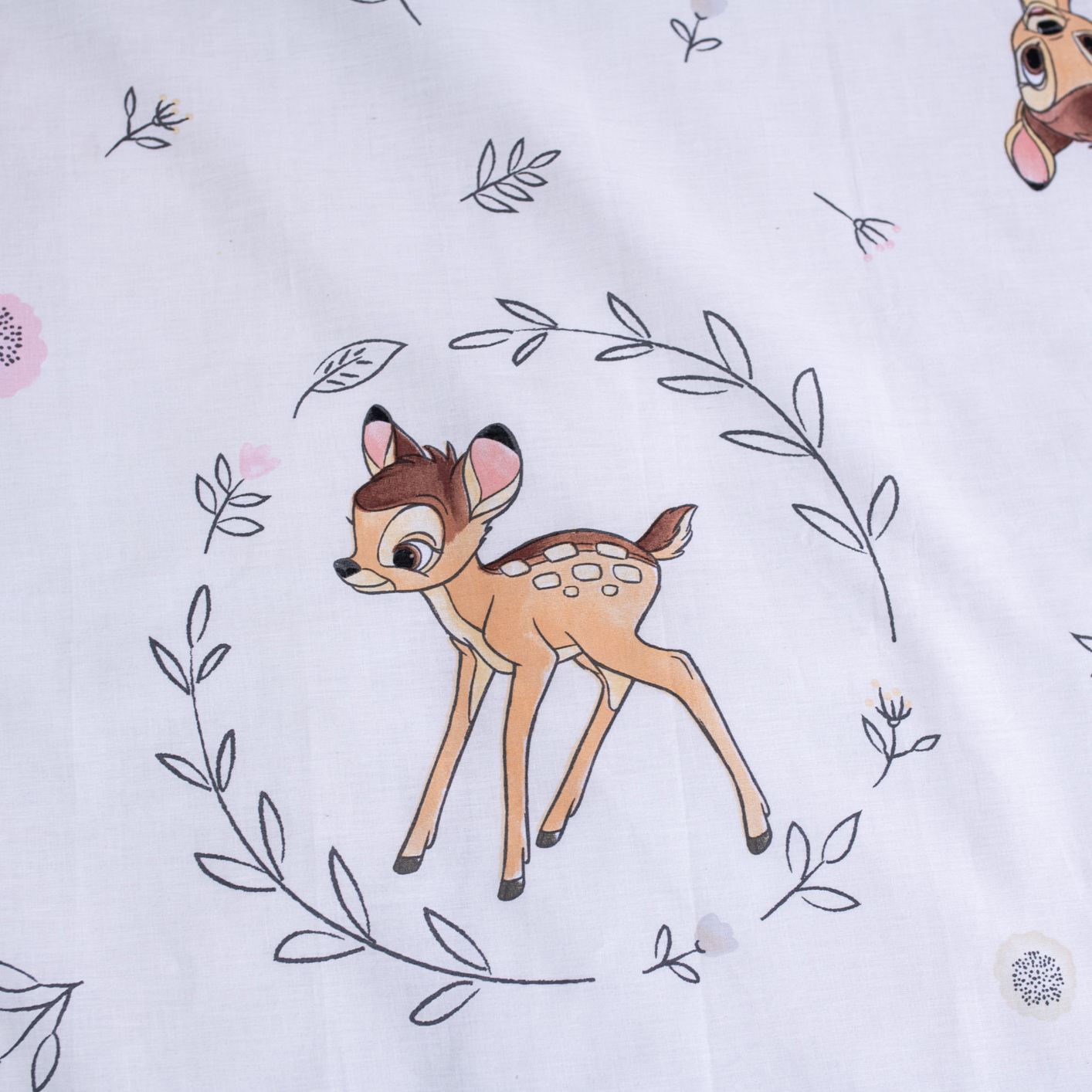 Disney Bambi Beige Dekbedovertrek 100x135 Duurzaam 2in1 Katoen