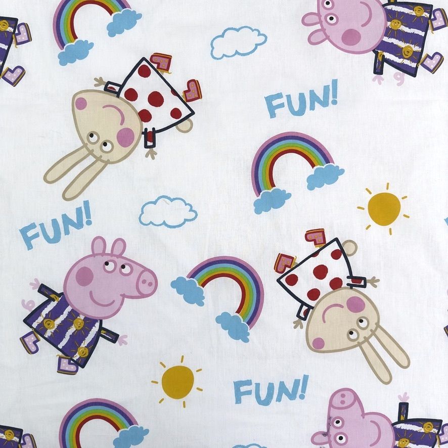 Peppa Pig Dekbedovertrek 140x200 Duurzaam Glowing