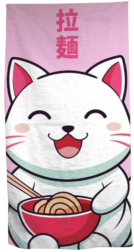 Kawaii Sushi And Rolls Handdoek 70x140 Polyester