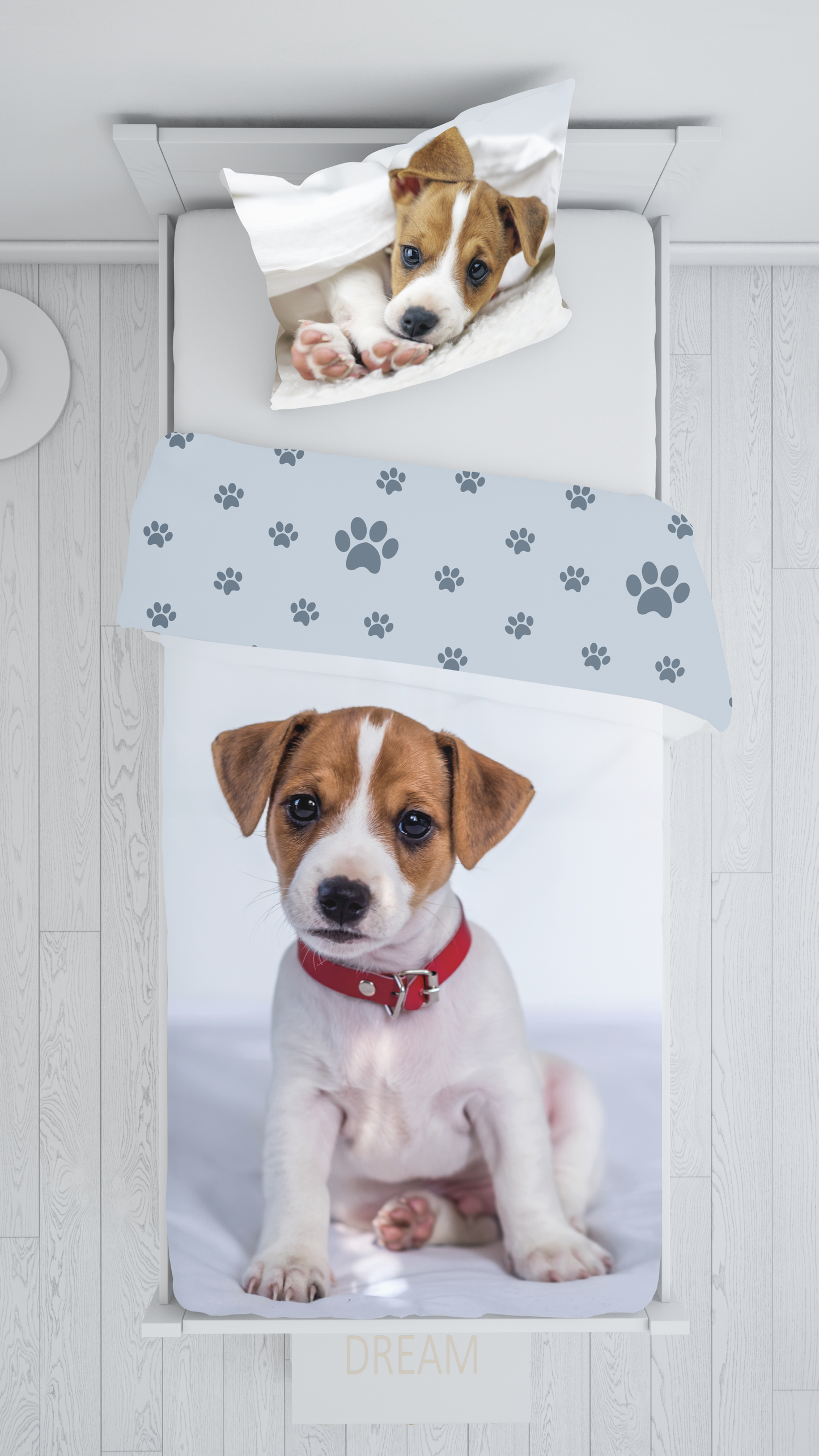 Hond Jack Russell Puppy dekbedovertrek 140x200 Duurzaam Katoen