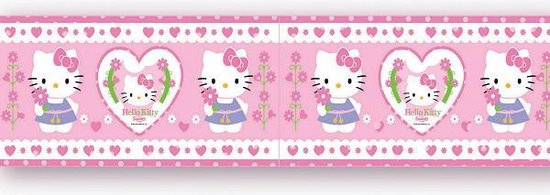 Hello Kitty Behangrand Zelfklevend 15,6cm Breed
