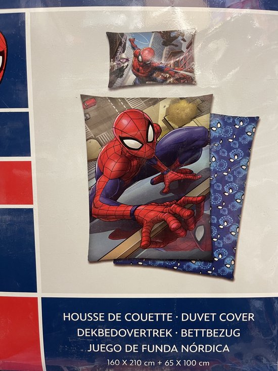SpiderMan Dekbedovertrek 160x200 cm EXTRA Breed Duurzaam Katoen
