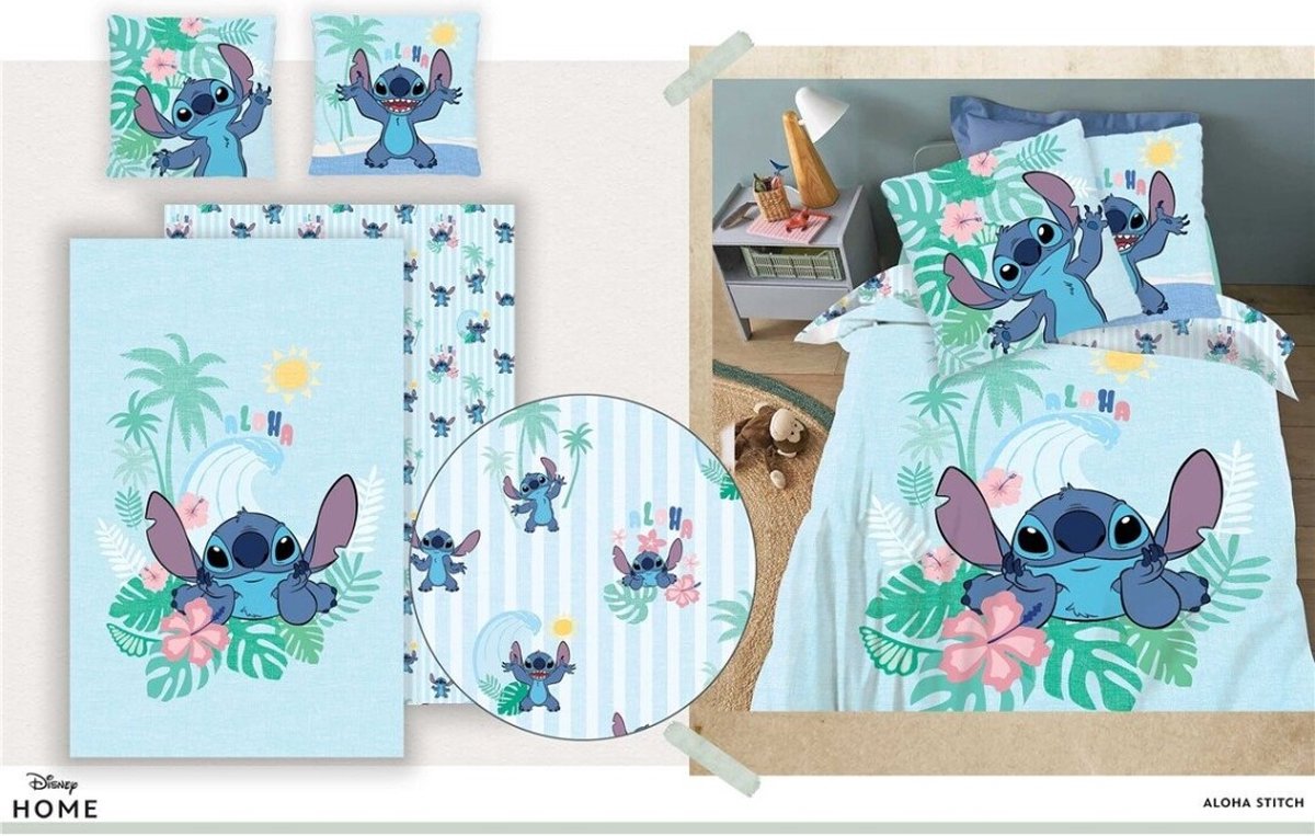 Stitch Lilo Dekbedovertrek 140x200 Duurzaam Polykatoen 2in1