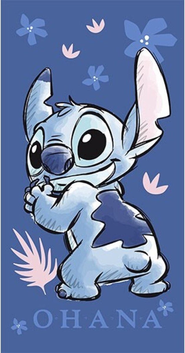 Disney Lilo Stitch Handdoek 70x140 Polyester Duurzaam