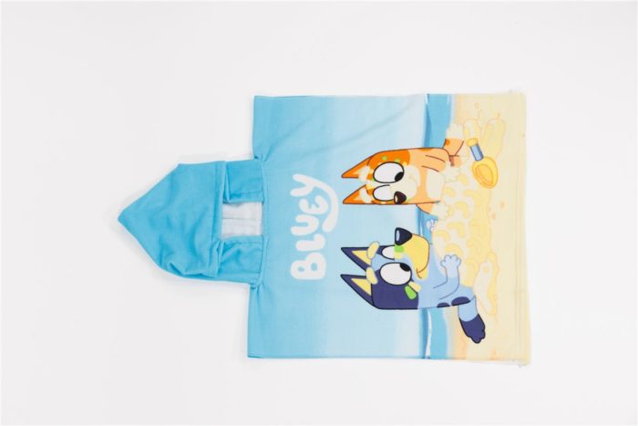 Bluey badponcho 55x110 Polyester Snel Drogend Duurzaam