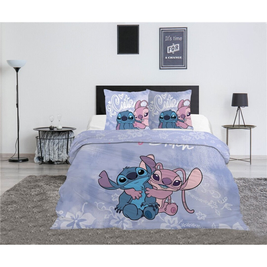 Stitch Lilo Dekbedovertrek 240x220 Duurzaam Polykatoen Lits/Jits Jumeaux