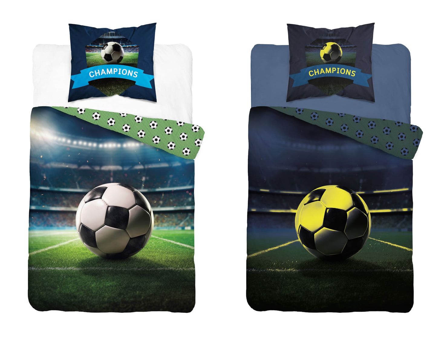 Voetbal Dekbedovertrek Glow in the Dark 140x200 Duurzaam 2in1