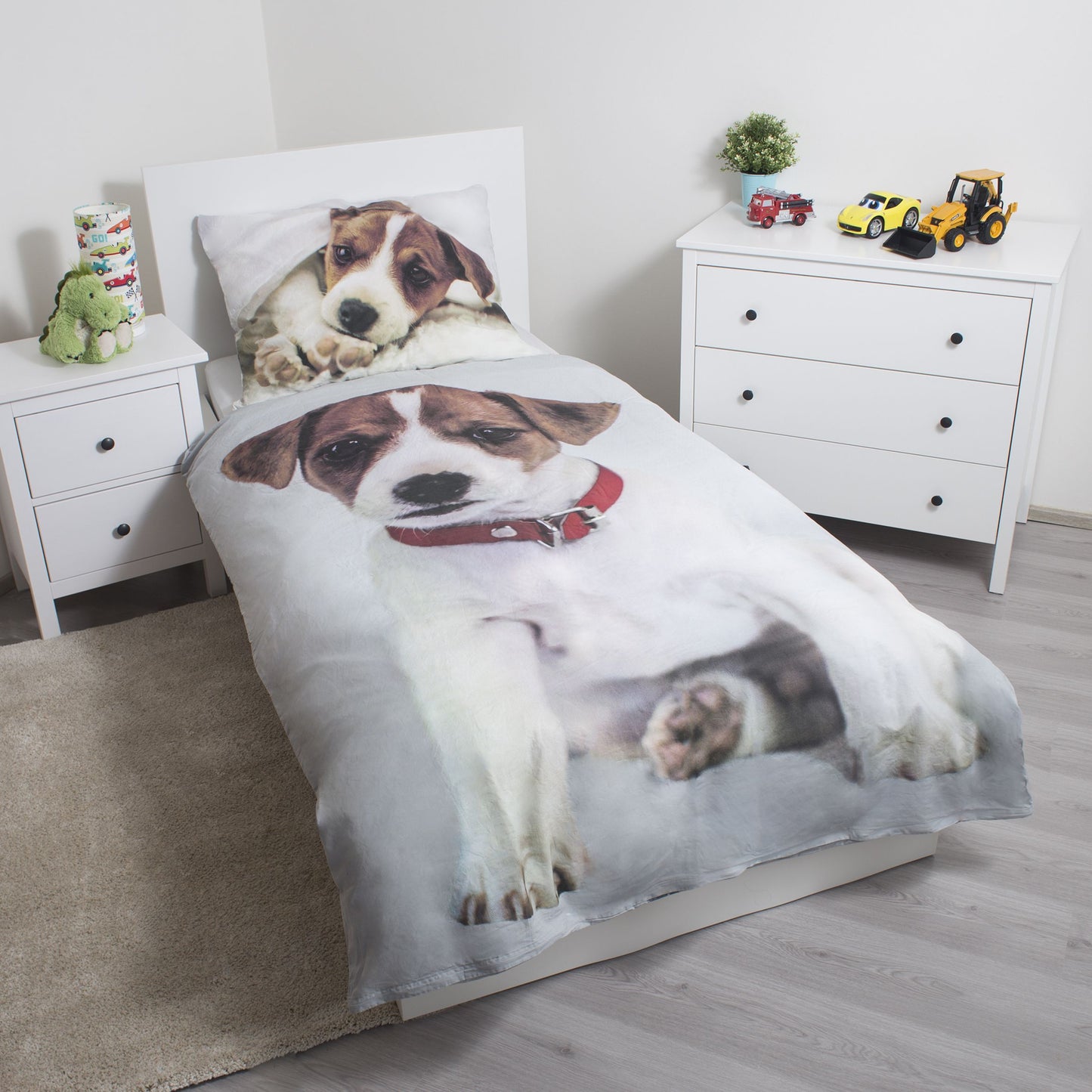 Hond Jack Russell Puppy dekbedovertrek 140x200 Duurzaam Katoen