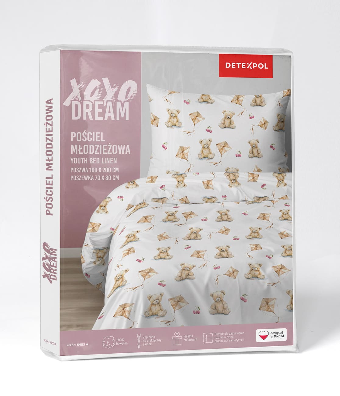 Teddy Bear dekbedovertrek 140x200 Duurzaam