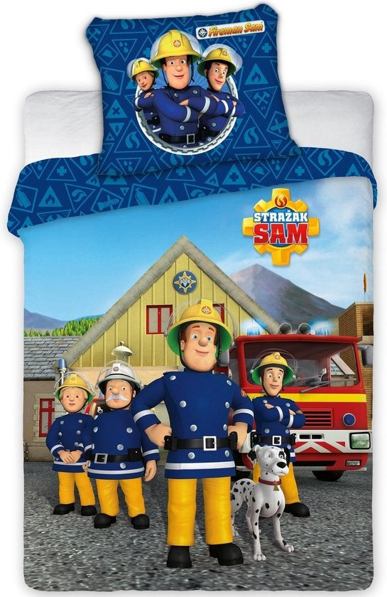 Brandweerman Sam Junior Dekbedovertrek 100x135 Katoen 2in1