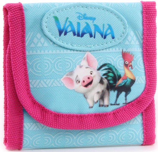 Disney Vaiana Portemonnee 10x10 Cm Blauw/roze
