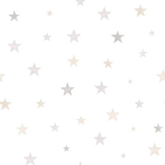 Little Ones Stars beige Behang Ster
