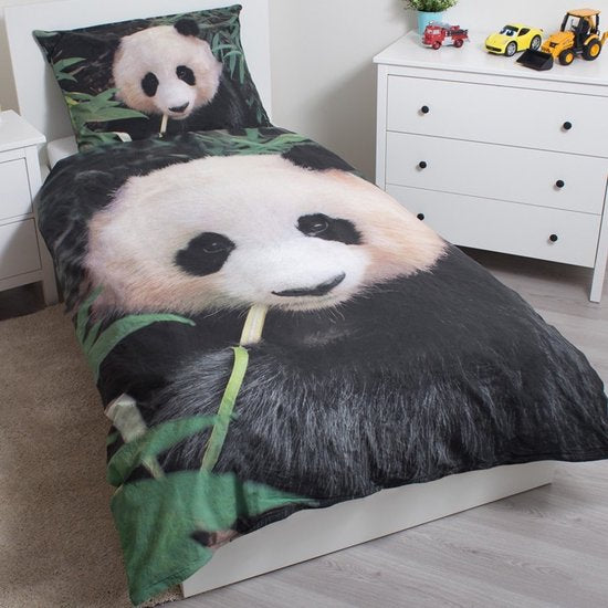 Panda Dekbedovertrek 140x200 2in Duurzaam Katoen