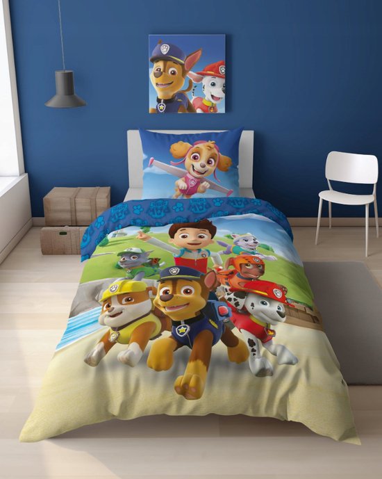 Paw Patrol Dekbedovertrek 140x200 Glow in the dark Katoen 2in1