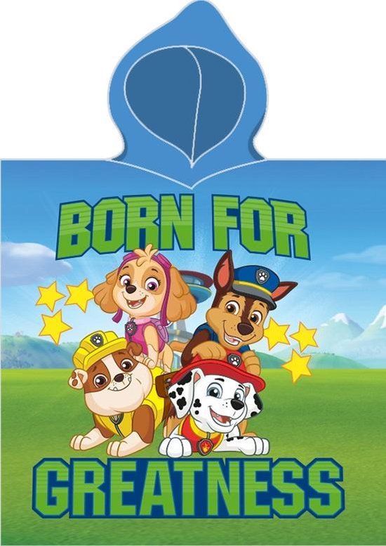 Paw Patrol Poncho 50x115 Katoen Duurzaam 2in1