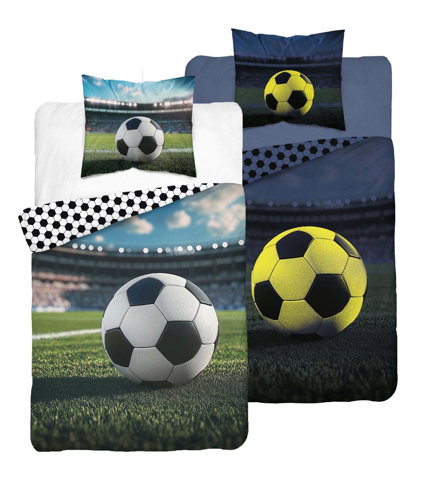 Voetbal Dekbedovertrek Glow in the Dark 140x200 Duurzaam 2in1