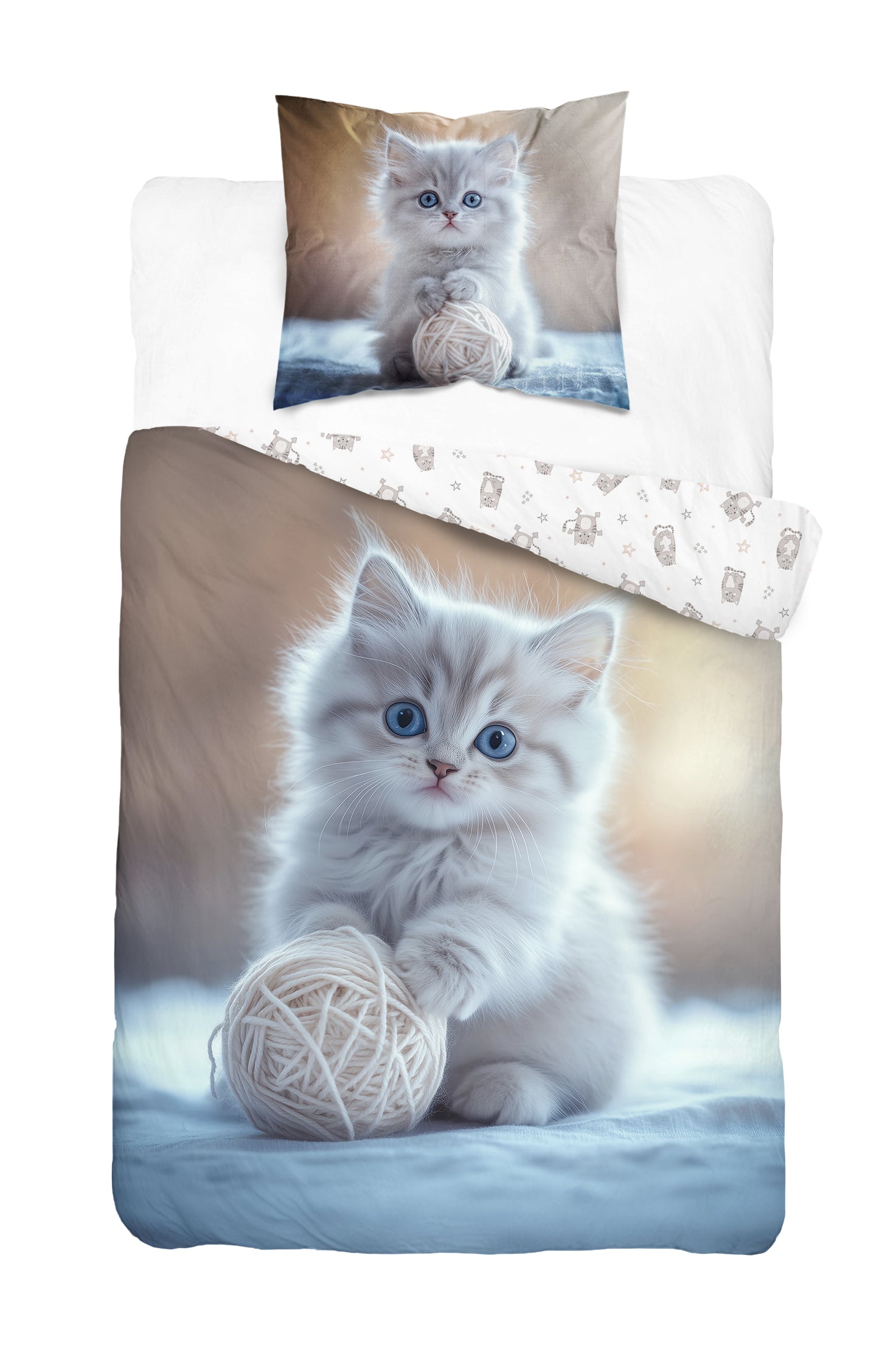 Poes Dekbedovertrek 140x200 Duurzaam 2in1 KATOEN Duurzaam