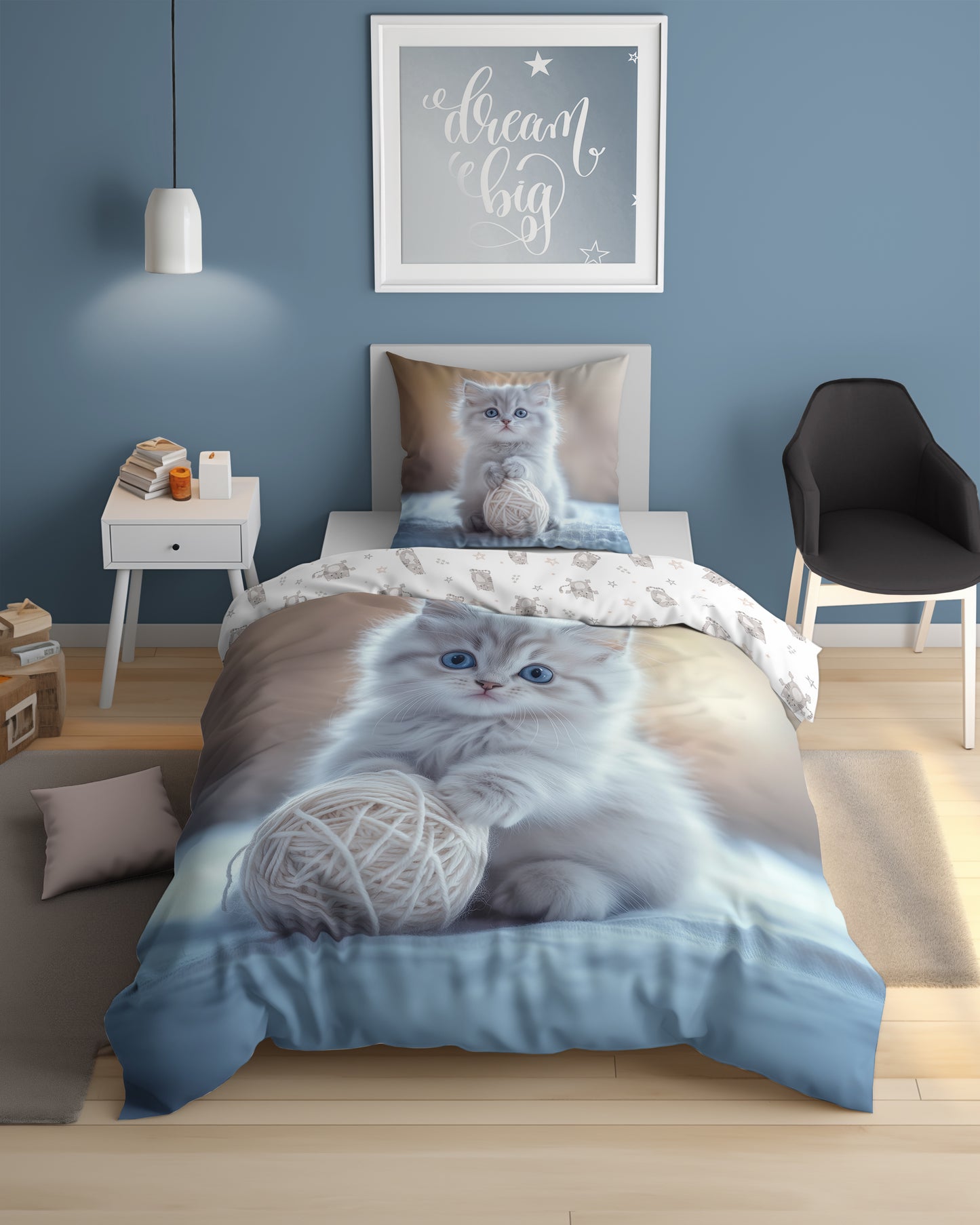 Poes Dekbedovertrek 140x200 Duurzaam 2in1 KATOEN Duurzaam