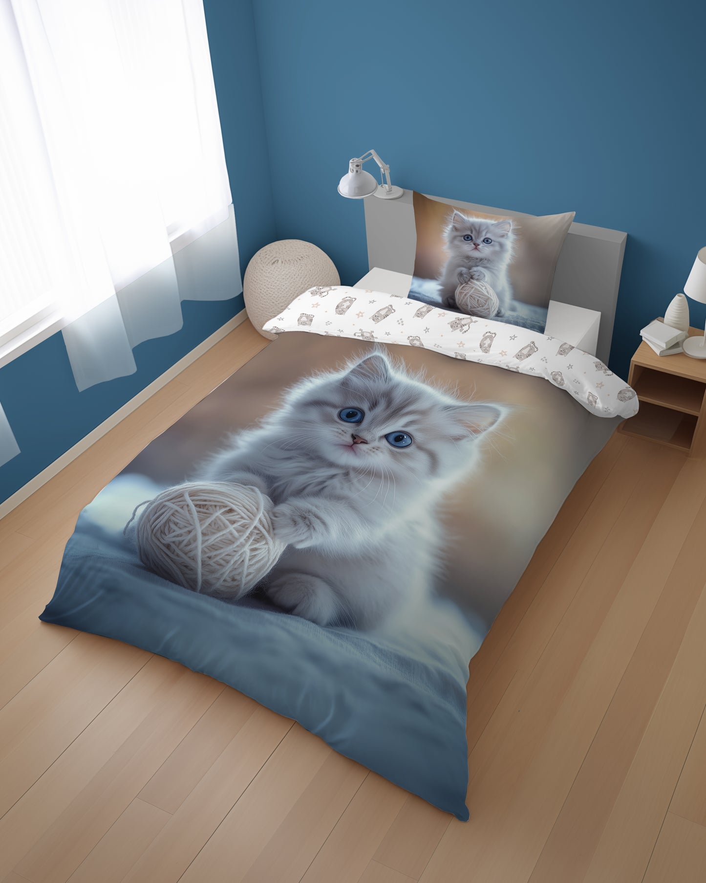 Poes Dekbedovertrek 140x200 Duurzaam 2in1 KATOEN Duurzaam
