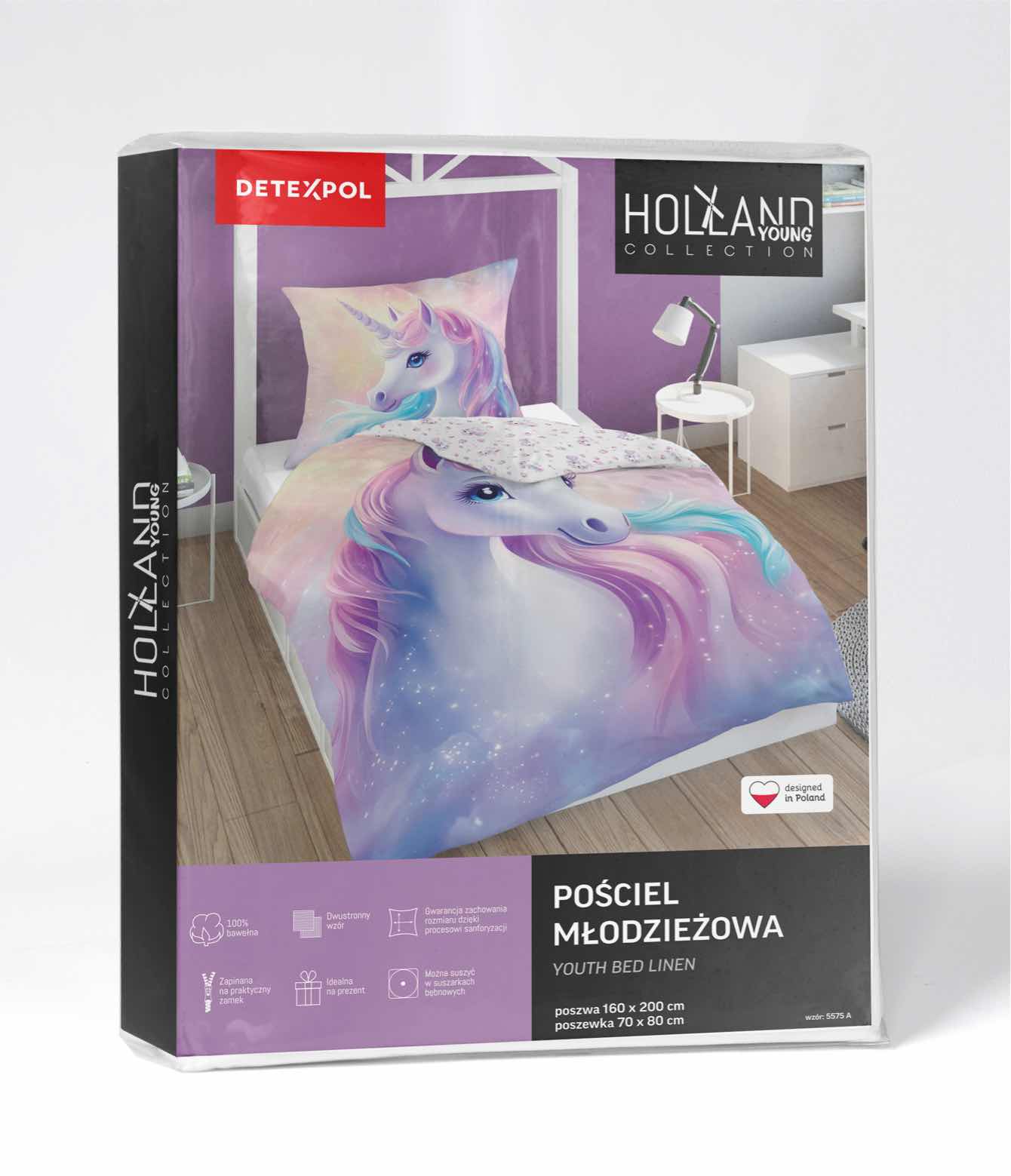 Unicorn Dekbedovertrek 140x200 GroteKussensloop 70x80 2in1