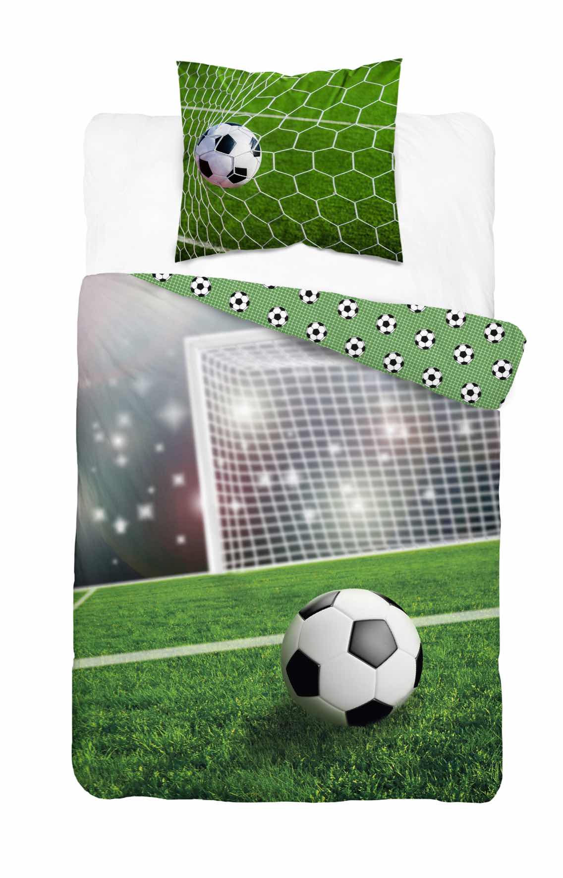Voetbal Dekbedovertrek 140x200 Duurzaam Katoen 2in1