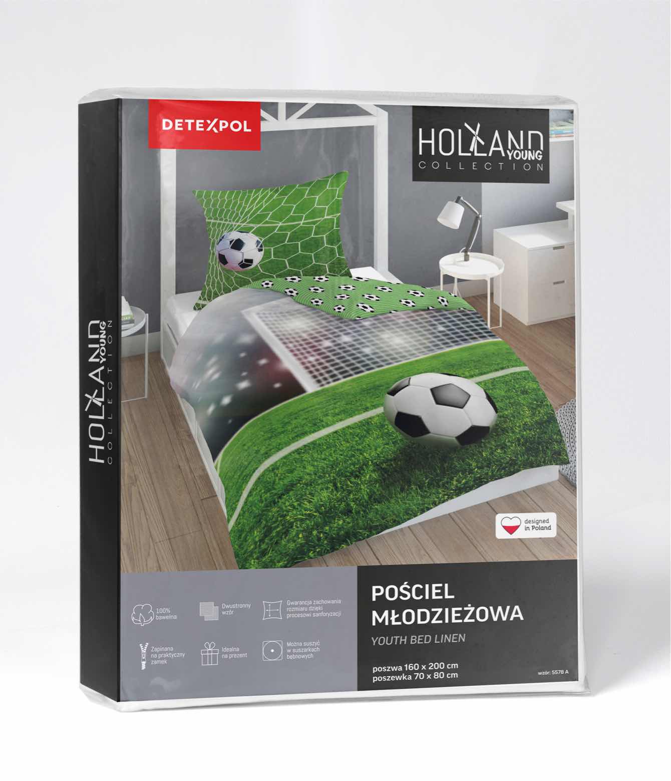 Voetbal Dekbedovertrek 140x200 Duurzaam Katoen 2in1