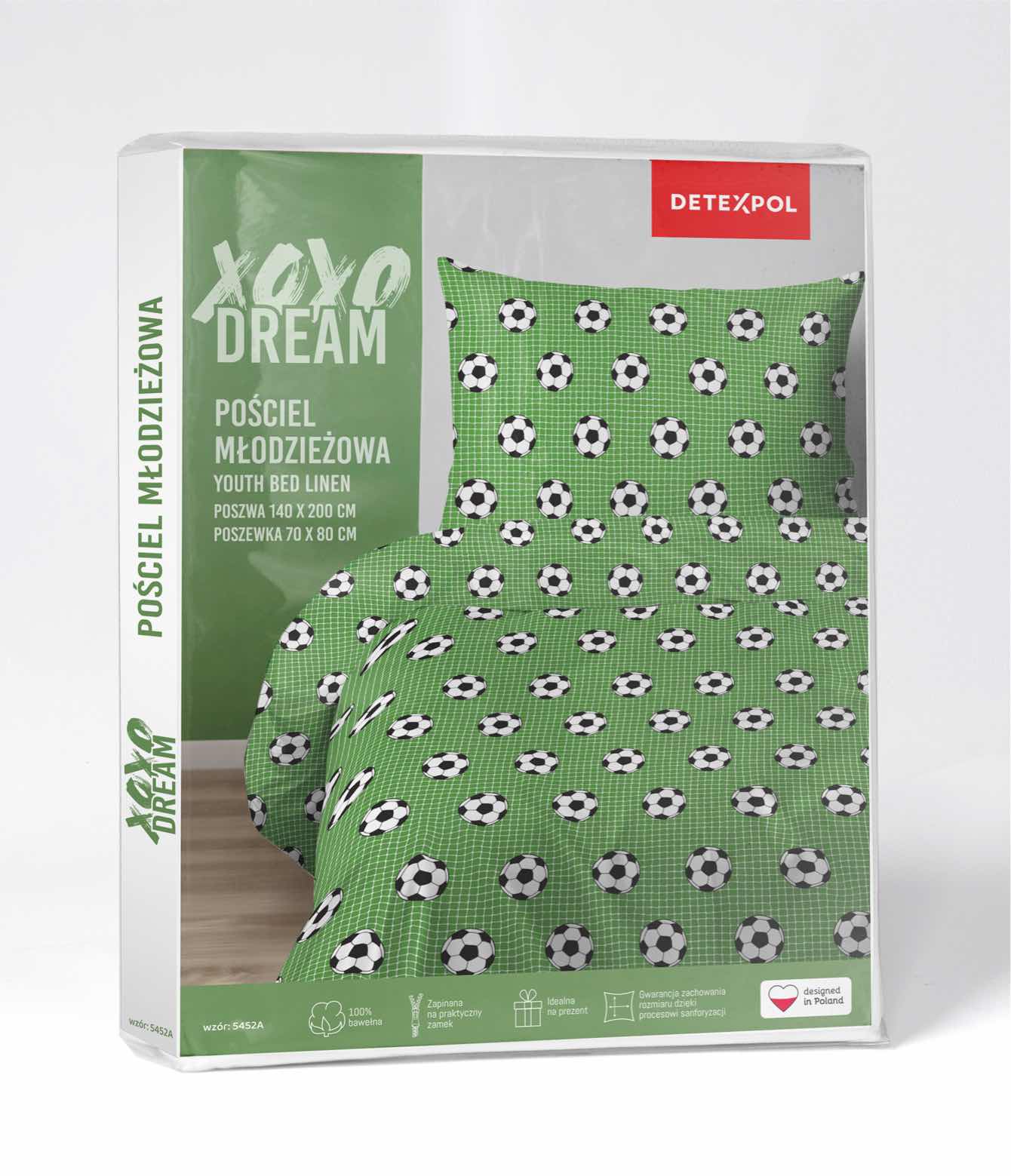 Voetbal Dekbedovertrek 140x200 Duurzaam Katoen