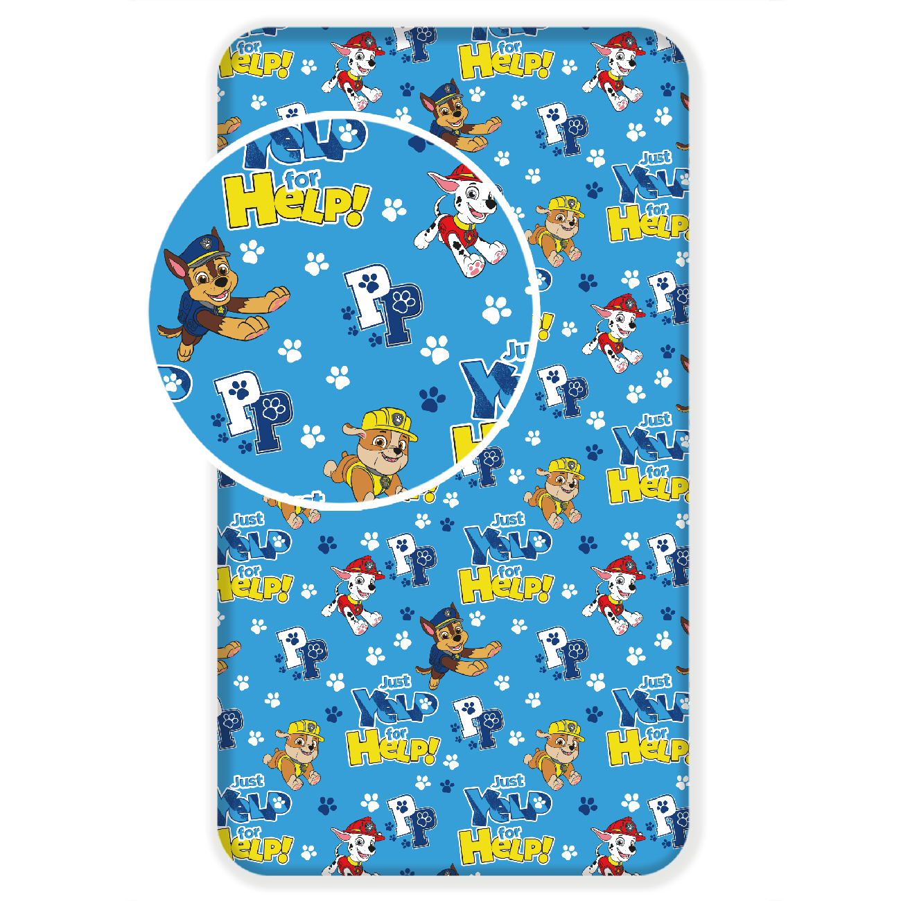 Paw Patrol Hoeslaken 90x200 Duurzaam Katoen Help