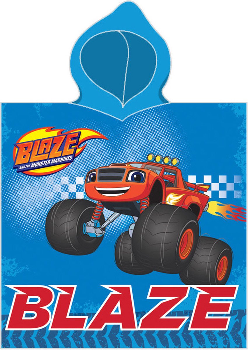Blaze Badponcho 70x140 2in1 Duurzaam Katoen peuter
