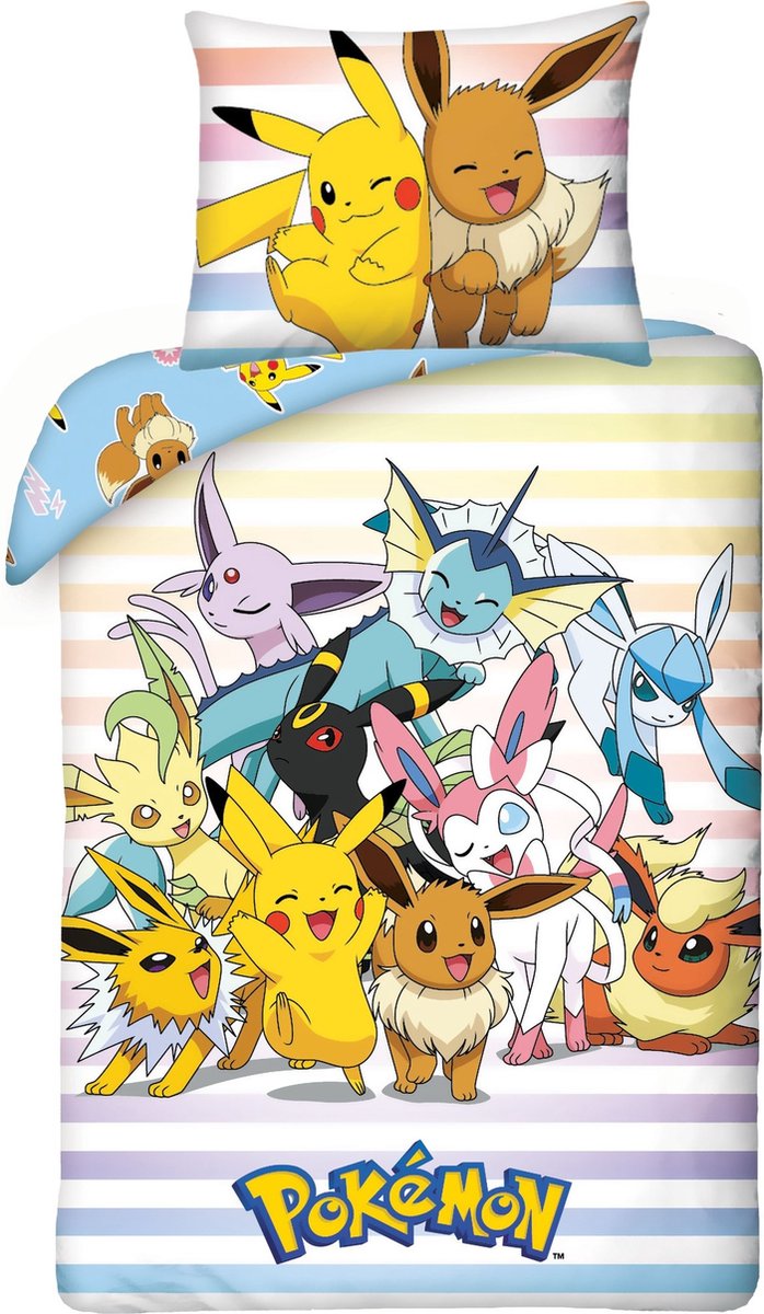 Pokemon Dekbedovertrek 140x200 2in1 Duurzaam
