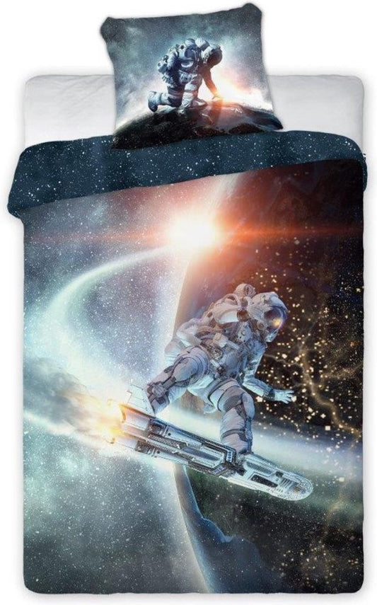 Astronaut Dekbedovertrek Ruimtevaart 140x200 cm 2in1 Katoen Duurzaam